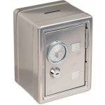 GiftyCity Pokladnička trezor 16 x 11,5 x 10 cm barva metalová stříbrná – Zboží Mobilmania