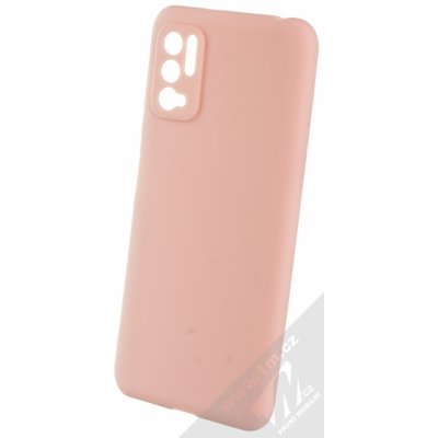 Pouzdro 1Mcz Matt Skinny TPU ochranné silikonové Xiaomi Redmi Note 10 5G, Poco M3 Pro světle růžové