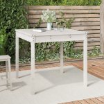 OMAXI 690953 Zahradní stůl bílý 82,5 x 82,5 x 76 cm masivní borové dřevo – Hledejceny.cz