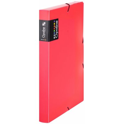 Karton P+P Box plastový na spisy s gumičkou Opaline A4, transp. červený – Zboží Mobilmania