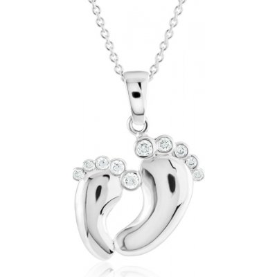 Gemmax Jewelry Řetízek s přívěskem dětských nožiček z bílého zlata GLSWB-37091-25841 – Zbozi.Blesk.cz