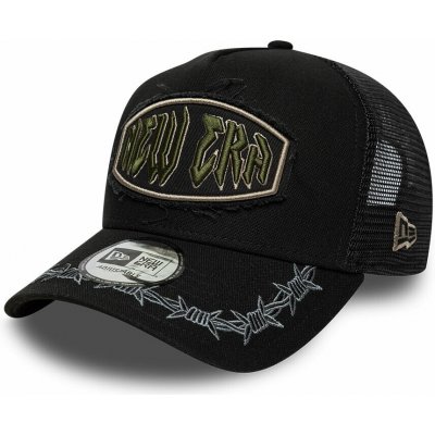 New Era Branded Distressed Patch 9FORTY A-Frame Trucker Black – Zboží Mobilmania