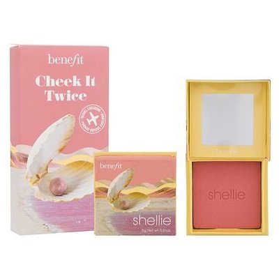Benefit Shellie Blush Cheek It Twice Warm Seashell-Pink : tvářenka 2 x 6 g – Sleviste.cz