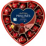 Maitre Truffout Hořké čokoládové pralinky s višní a likérem 4% plast srdce 140 g – Zboží Dáma