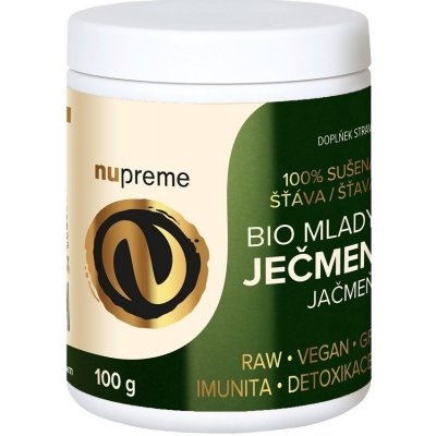 Nupreme BIO mladý ječmen Premium 100 g – Zboží Mobilmania