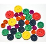 Creatoys barevné dřevěné knoflíky mix 30 ks – Zboží Dáma