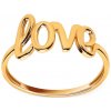 Prsteny iZlato Forever Prsten ze žlutého zlata s nápisem love IZ18452