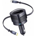 Baseus Enjoyment Max autonabíječka s USB-C + Lightning kabely 60W černá – Zboží Živě