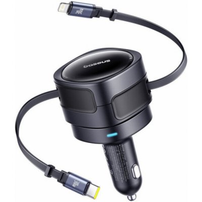 Baseus Enjoyment Max autonabíječka s USB-C + Lightning kabely 60W černá – Zboží Živě