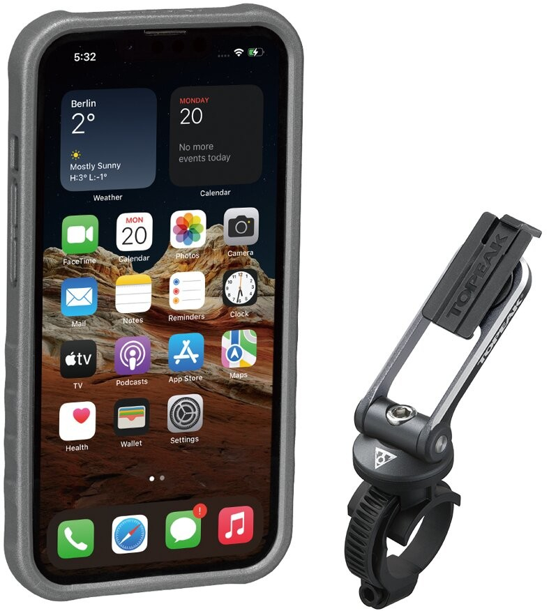 Pouzdro TOPEAK RIDECASE iPhone 12 Mini /šedá