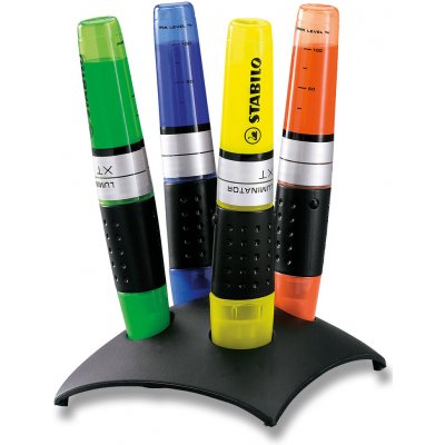 Stabilo Luminator 7104-2 4 ks deskset žlutá zelená modrá oranžová – Zboží Mobilmania
