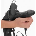 RealRock Vibrating Hollow Strap on dutý připínací penis černý 16 cm – Zboží Dáma