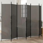 vidaXL 6dílný paraván antracit 300 x 200 cm látka – Sleviste.cz