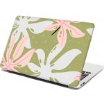 Sablio Samolepka na notebook Bílé a růžové listy - 29x20 cm – Zboží Živě
