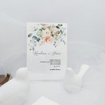 Svatební oznámení Listy eukalyptu s meruňkovými květy 1 – Hledejceny.cz