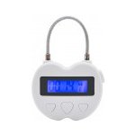 bdsm bondage shop Nastavitelný časový zámek s USB napájením Barva Bílá Provedení nové – Zboží Dáma