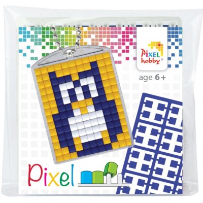Pixelhobby Pixel klíčenka sova nebo papoušek 1 ks