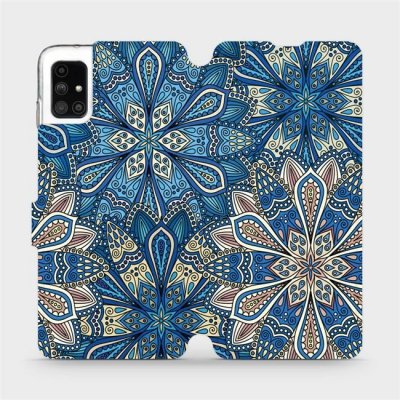 Pouzdro Mobiwear parádní flip Samsung Galaxy M51 - V108P Modré mandala květy – Zboží Mobilmania