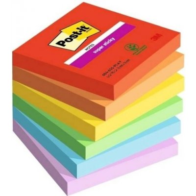 Bloček Post-it 654-6SS-PLAY Playful, 76 x 76 mm, 6x90 lístků – Hledejceny.cz
