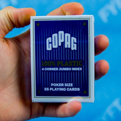 Copag pokerové plastové karty 4 velké symboly Modrá – Zboží Mobilmania