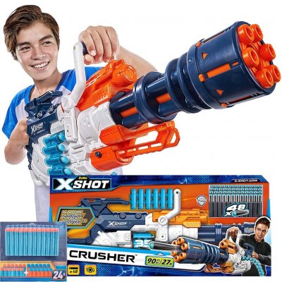 XShot X-Shot Minigun Arrow Crusher 36382 bílá a tmavě modrá + elektronický terč 3 cíle – Hledejceny.cz