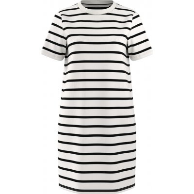 Esmara tričkové šaty bílá černá – Zboží Dáma
