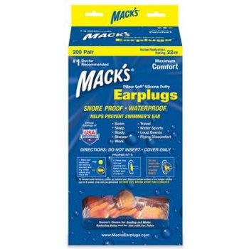 Mack's Pillow Soft silikonové špunty do uší oranžové 200 párů od 4 499 Kč -  Heureka.cz