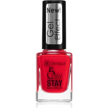 Dermacol lak na nehty s gelovým efektem 5 Day Stay 28 Moulin Rouge 12 ml