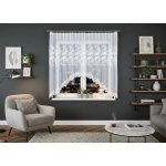 Dekorační oblouková krátká záclona na žabky IWONA 160 bílá 400x160 cm MyBestHome – Hledejceny.cz