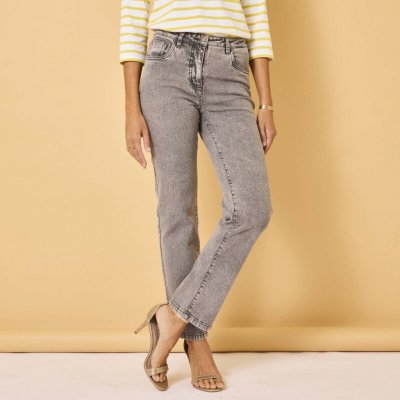 Rovné džíny s 5 kapsami šedá – Sleviste.cz