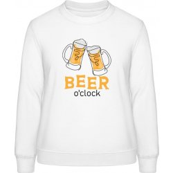 AWDis Sweat mikina Design Čas na Pivo Arktická bílá