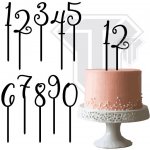 Ozdoba na dort Číslice na dort 1 ks PSACÍ FONT - mini číslovka – Zboží Mobilmania