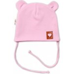 Baby Nellys Bavlněná dvouvrstvá čepice s oušky na zavazování FOX šedý melírek – Hledejceny.cz