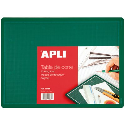 APLI řezací podložka oboustranná 300 x 200 mm PVC zelená – Zboží Dáma
