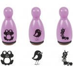 HEYDA Razítka dřevěné kuželky žába pták – Zboží Dáma