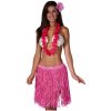 Karnevalový kostým havajská tanečnice s květem růžová