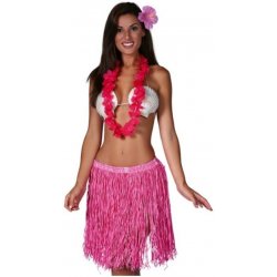 havajská tanečnice s květem růžová