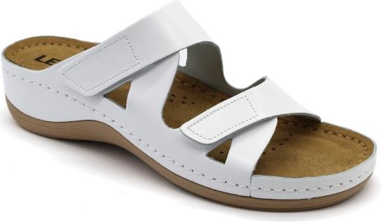 Leon 906 dámská kožená zdravotní obuv bílá