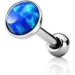 Šperky4U cartilage piercing do ucha modrý opál CP1087-OP05-04 – Zboží Dáma