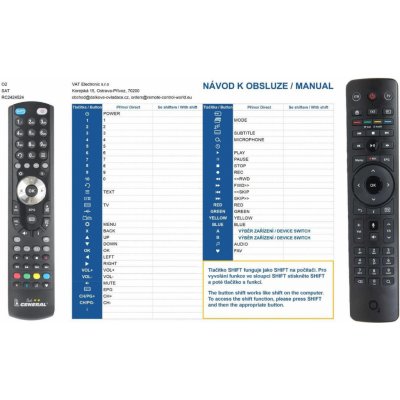 Dálkový ovladač General O2 TELEFONICA SET-TOP BOX SML-5442TW – Zboží Živě