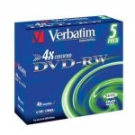 Verbatim DVD-RW 4,7GB 4x, jewel, 5ks (43285) – Hledejceny.cz