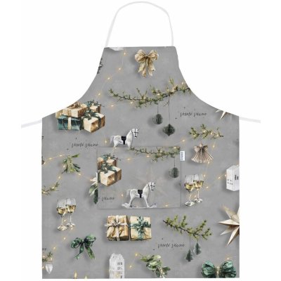 Darré Kuchyňská zástěra Kouzlo Vánoc šedá – Zboží Dáma