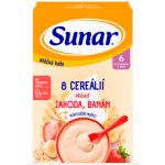 Sunar mléčná kaše 8 cereálií jahoda banán 210 g – Zboží Dáma