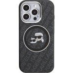 Karl Lagerfeld IML K&CH Heads Repeated Logo třpytivý kryt s MagSafe pro iPhone 16 Pro Max - černý 57983125038 – Zboží Mobilmania