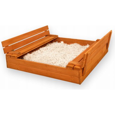 Trendie Dřevěné pískoviště 120x120 cm uzavíratelné impregnované – Zboží Dáma
