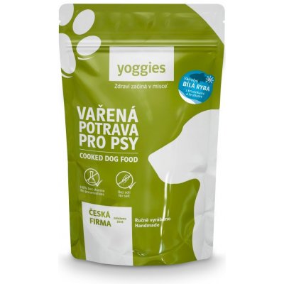 Yoggies Vařená potrava pro psy Vánoční bílá ryba s brusinkami a hruškami 650 g – Sleviste.cz
