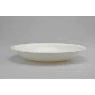 Plastový hluboký opakovaně použitelný talíř TVAR (23x3,5cm) – Zboží Mobilmania