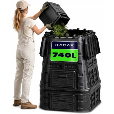 Kadax Kompostér 1 komorový 740 l černý – Zboží Dáma