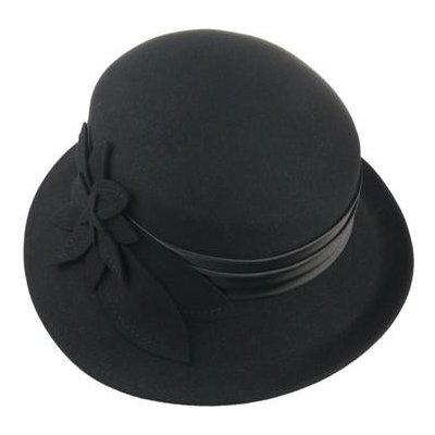 Dámský plstěný klobouk černá Q9030 50122/03AD – Zboží Mobilmania