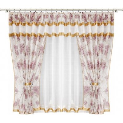 LiS Záclona se závěsem Alena s květinamy 400x150 cm – Hledejceny.cz